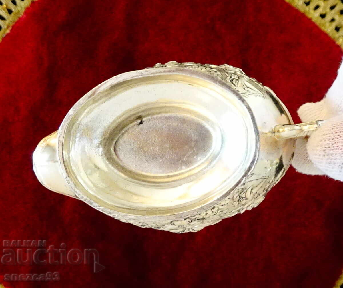 Silver-plated jug, roses, baroque - 6 Silver-plated jug, roses, baroque - 6