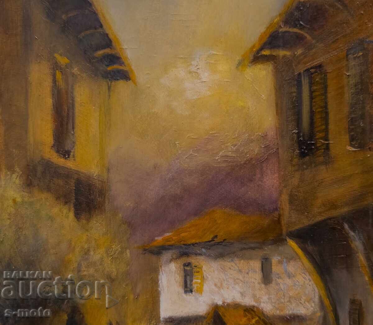 Livrarea Tablou ulei, peisaj urban