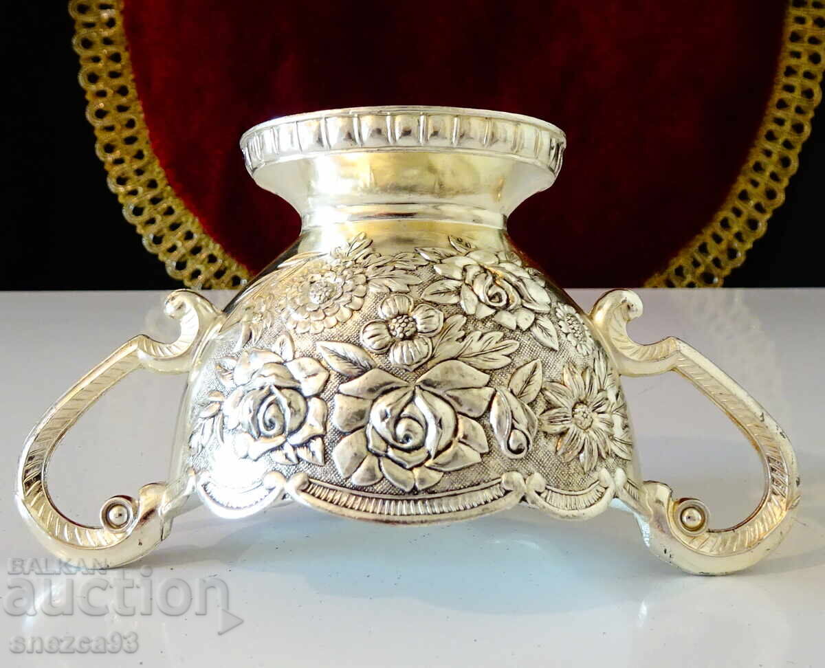 Посребрена захарница,сосиера,рози,барок. - 5 Посребрена захарница,сосиера,рози,барок. - 5