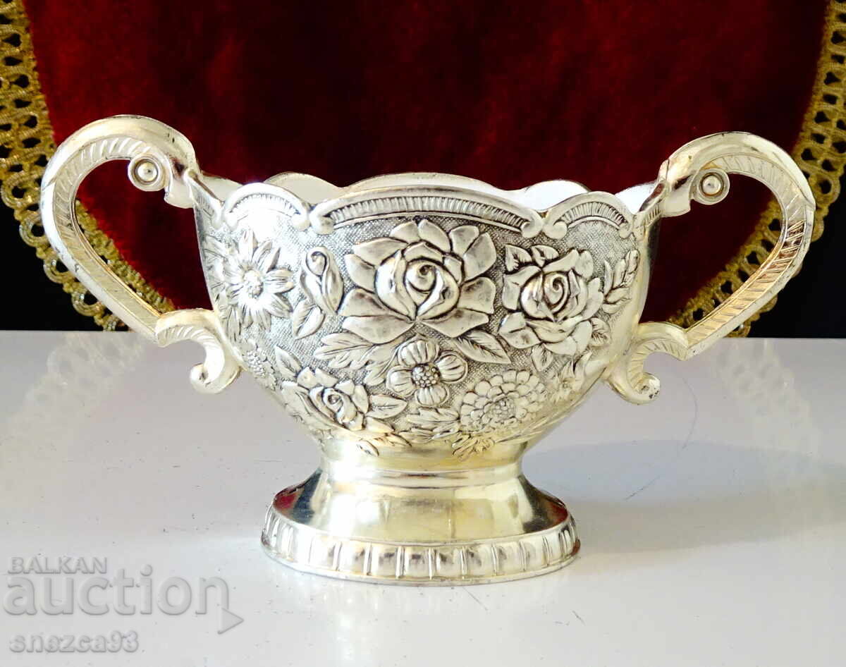 Посребрена захарница,сосиера,рози,барок. - 7 Посребрена захарница,сосиера,рози,барок. - 7