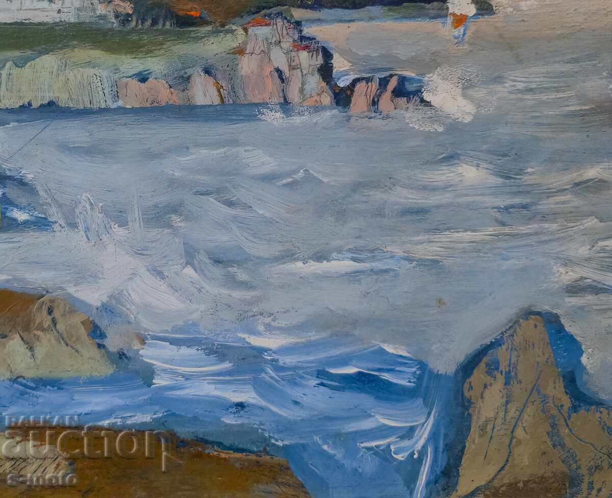 Έργο ζωγραφικής με λάδι θαλασσινό τοπίο - 6