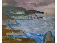 Έργο ζωγραφικής με λάδι θαλασσινό τοπίο