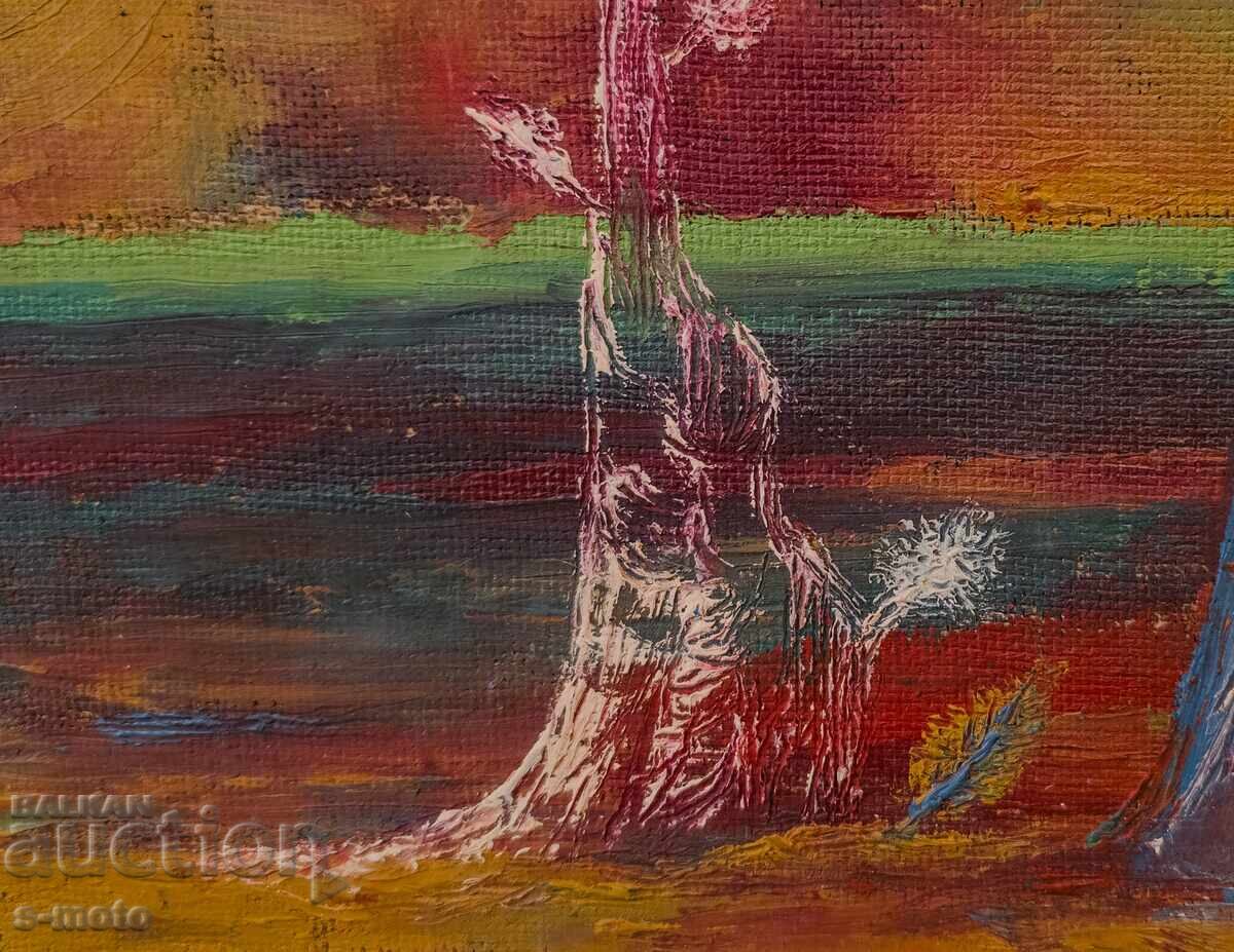 Παράδοση Έργο ζωγραφικής με λάδι θαλασσινό τοπίο