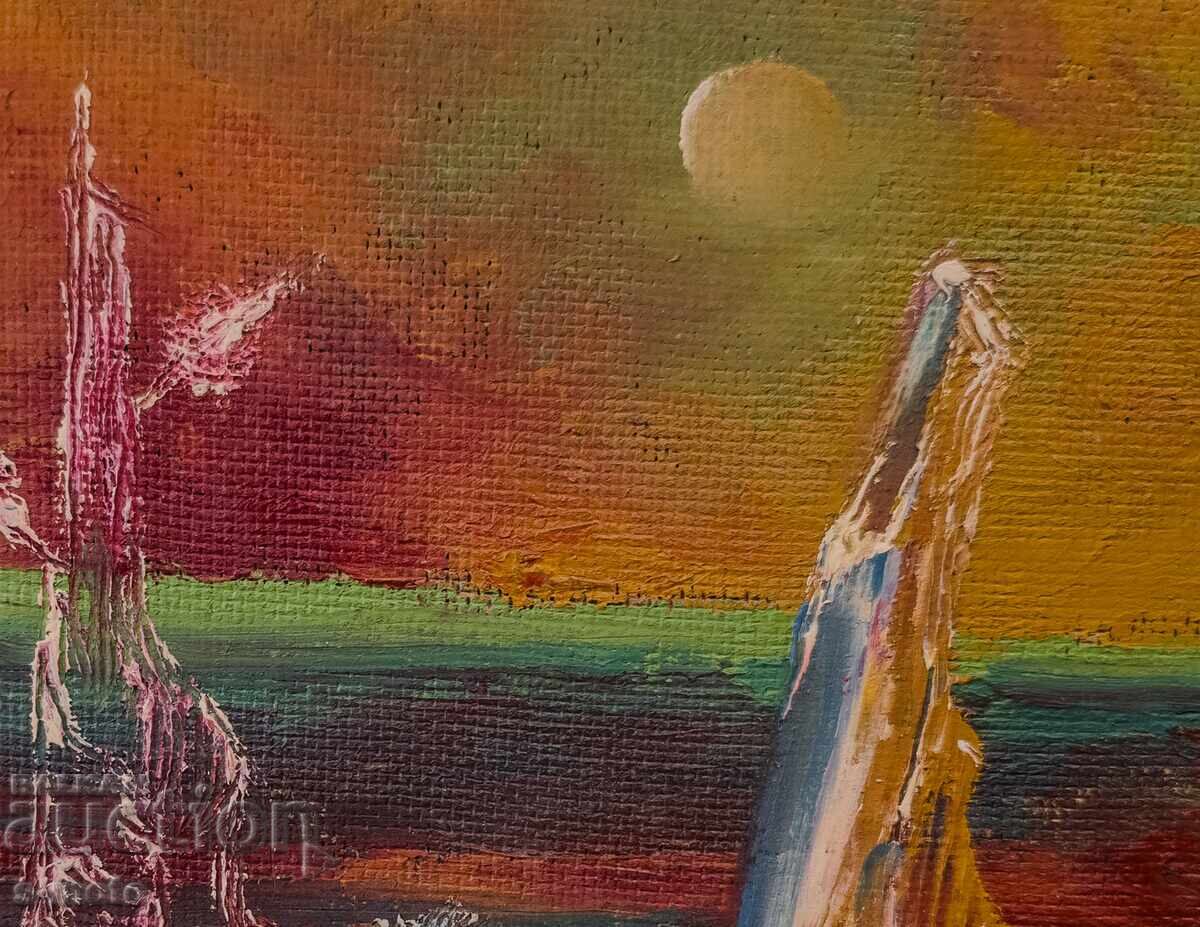 Έργο ζωγραφικής με λάδι θαλασσινό τοπίο - 6