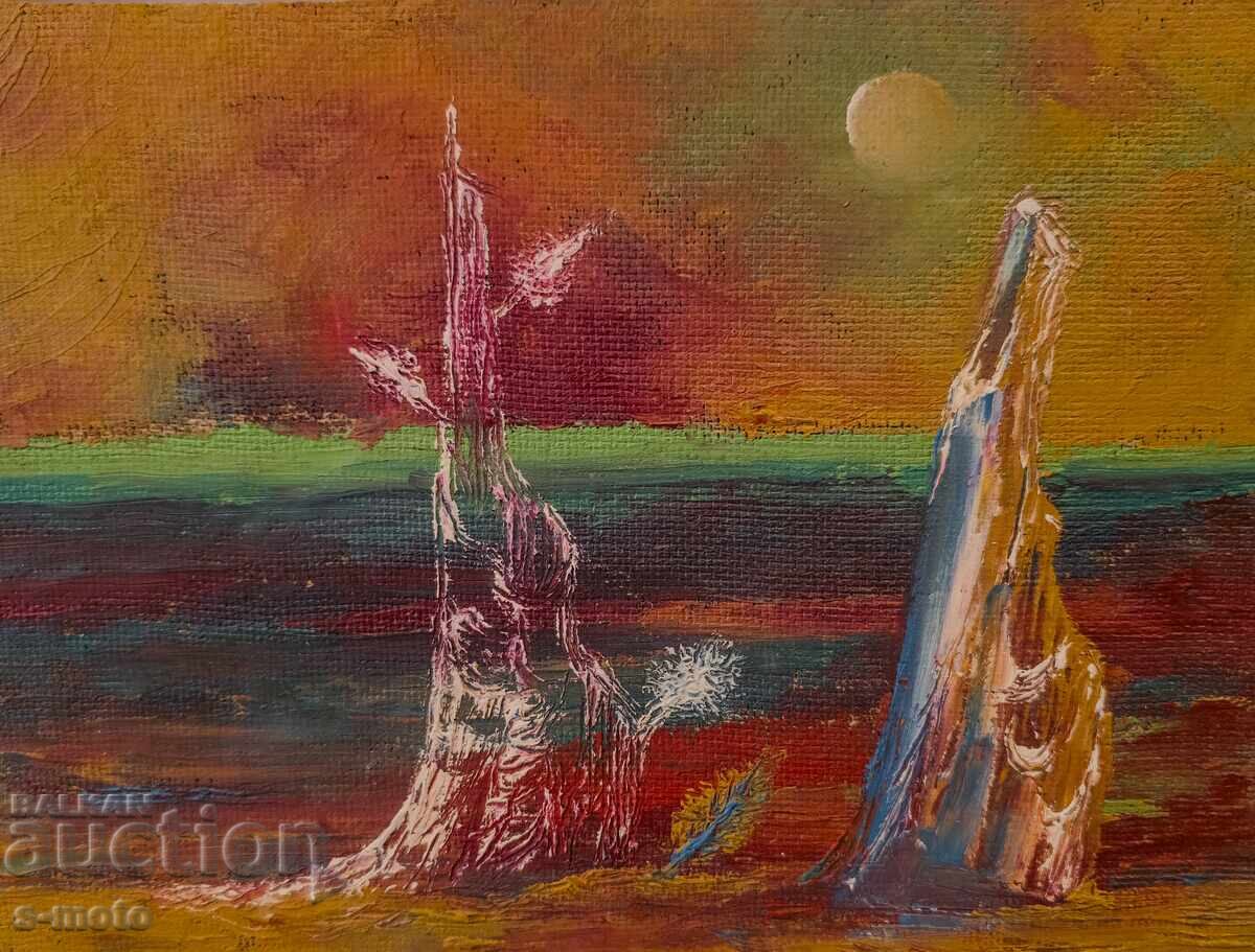 Έργο ζωγραφικής με λάδι θαλασσινό τοπίο