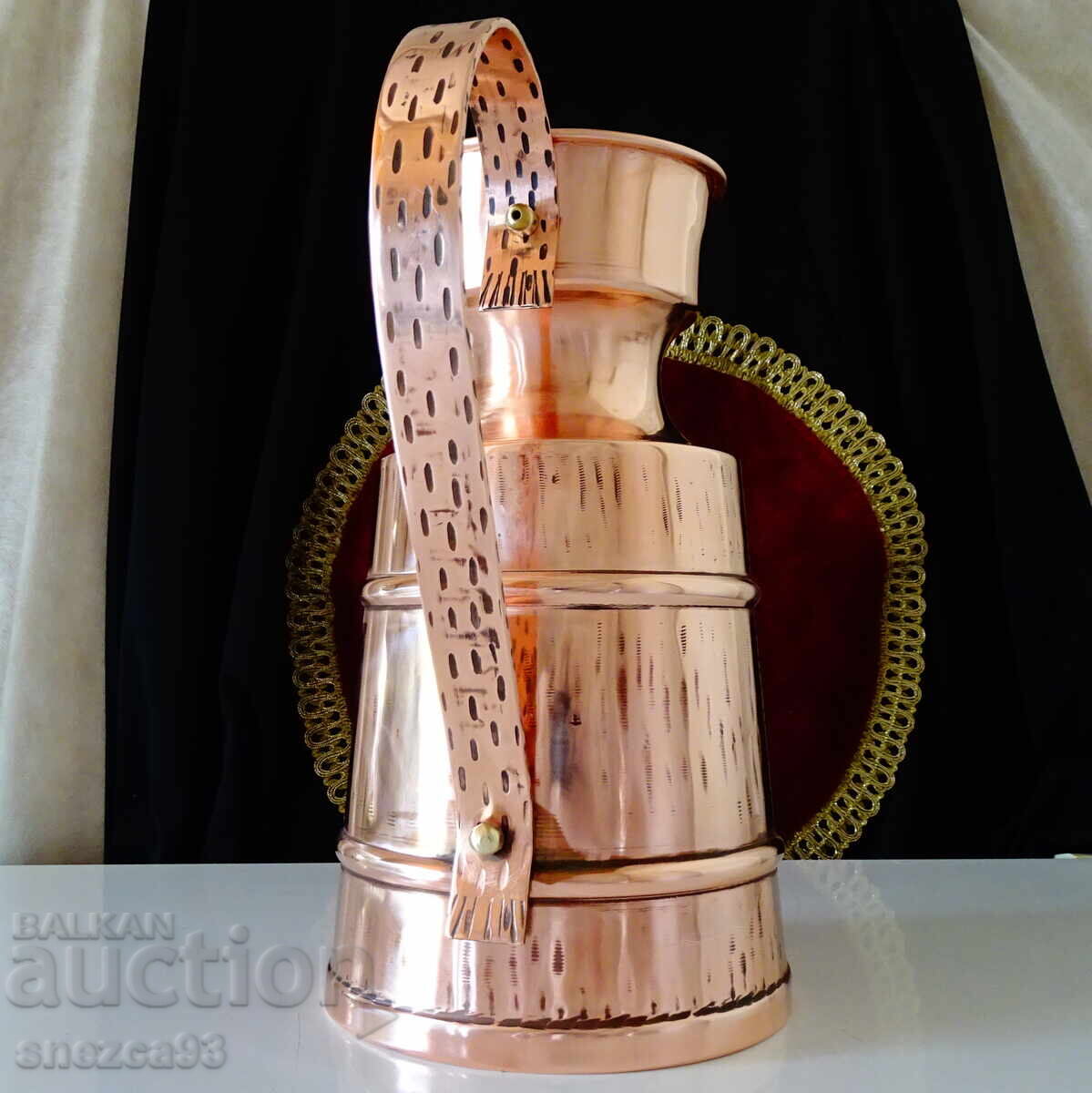 Σούπερ χάλκινη κανάτα, βαρελάκι, καθαρό κόκκινο μέλι 3 λίτρα - 6