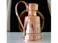 Cană de cupru superbă, butoiaș, miere roșie pură 3 l
