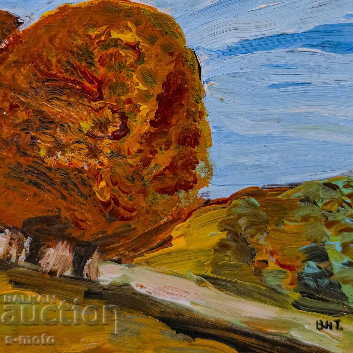 Auction  Contemporary acrylic landscape painting