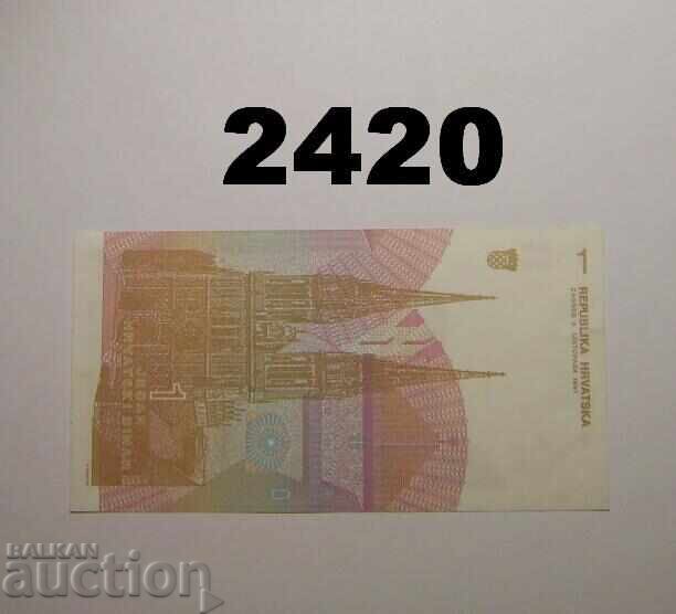 1 Dinar Croat 1991 Croația cu preț 0.50 BGN | € 0.26
