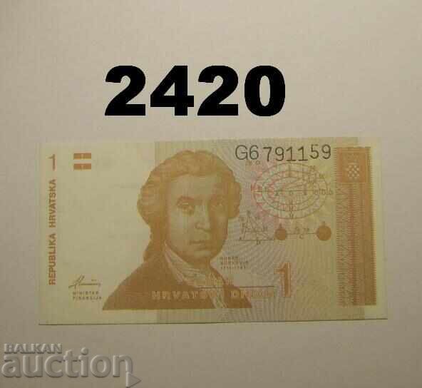 1 Dinar Croat 1991 Croația