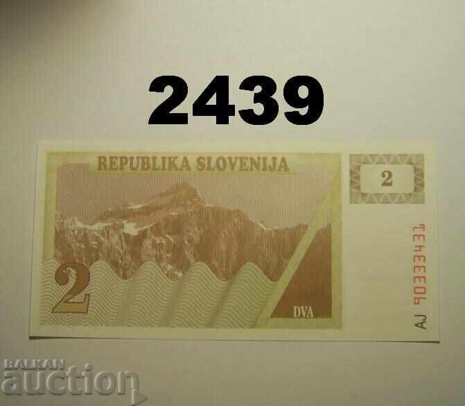 Slovenia 2 tolar 1990