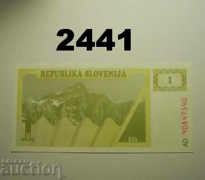 Slovenia 1 tolar 1990 Slovenia 1 tolar 1990