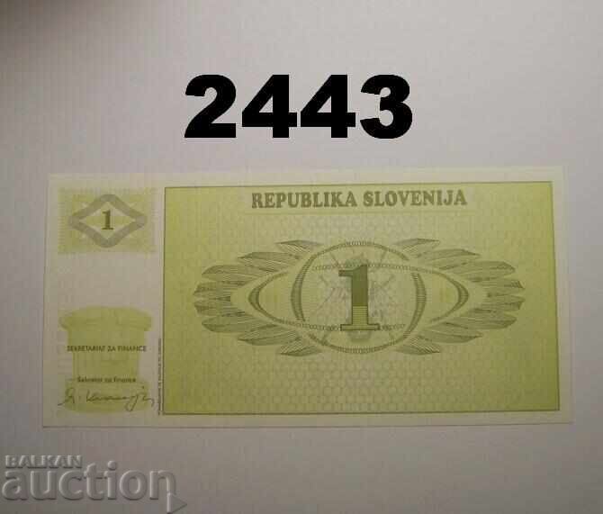 Slovenia 1 Tolar 1990 with price 1.20 BGN | € 0.61