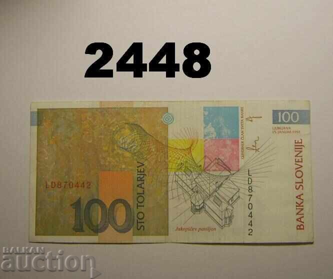 Σλοβενία 100 τόλαρ 1992 με τιμή 3.00 BGN | € 1.53 Σλοβενία 100 τόλαρ 1992 με τιμή 3.00 BGN | € 1.53