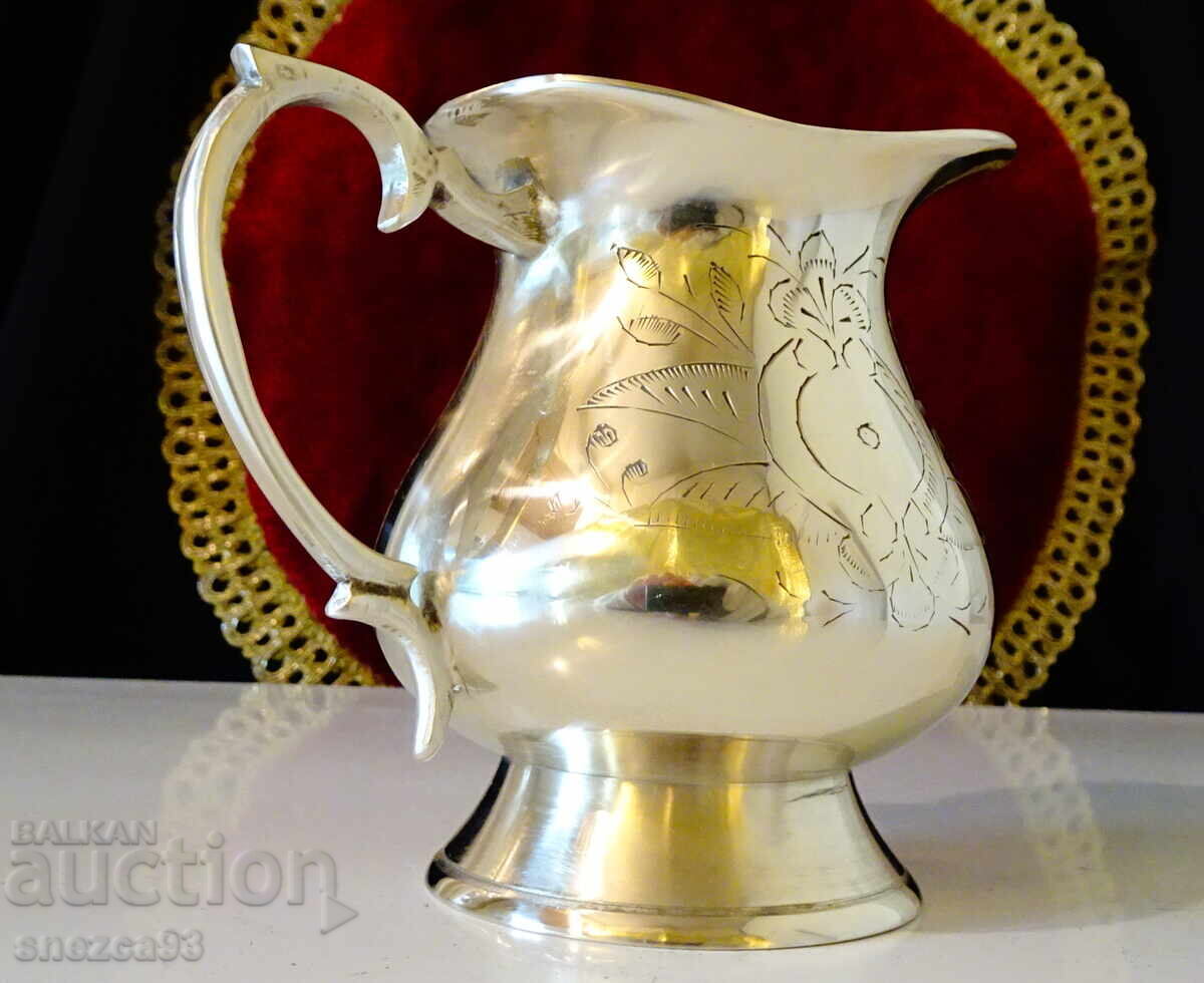 Λαμπερή μπρούτζινη κανάτα, κανατάκι, μπαρόκ - 5