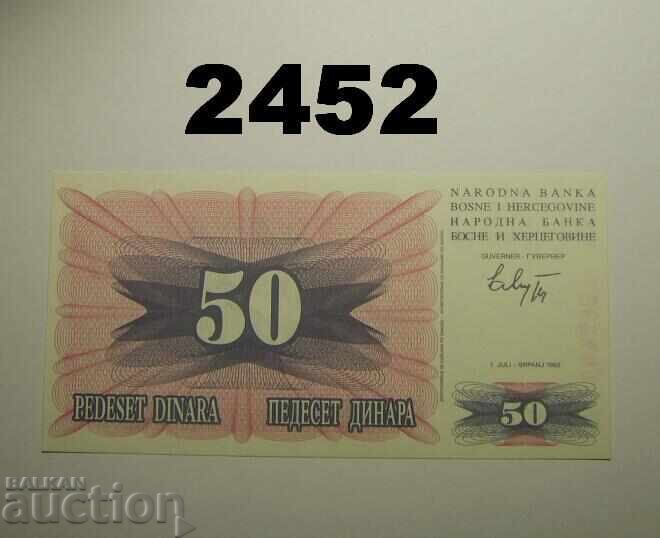 Bosna i Khertsegovina 50 dinara 1992 cu preț 3.00 BGN | € 1.53