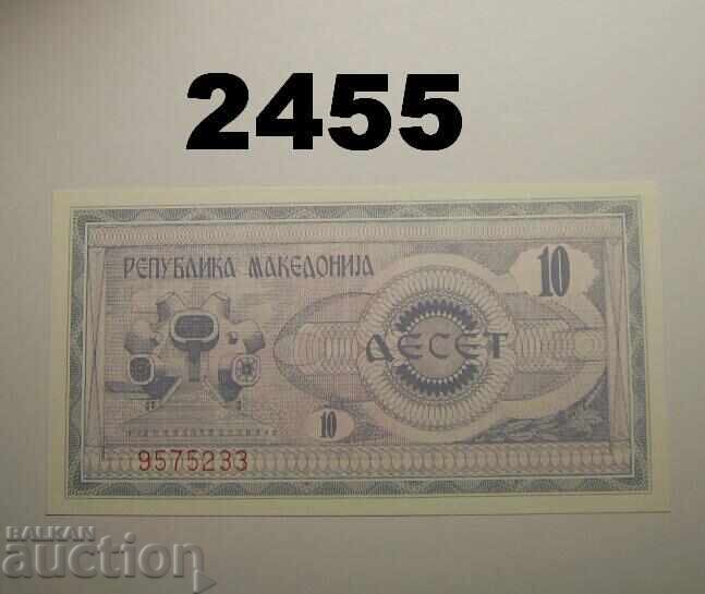 Macedonia 10 denari 1992