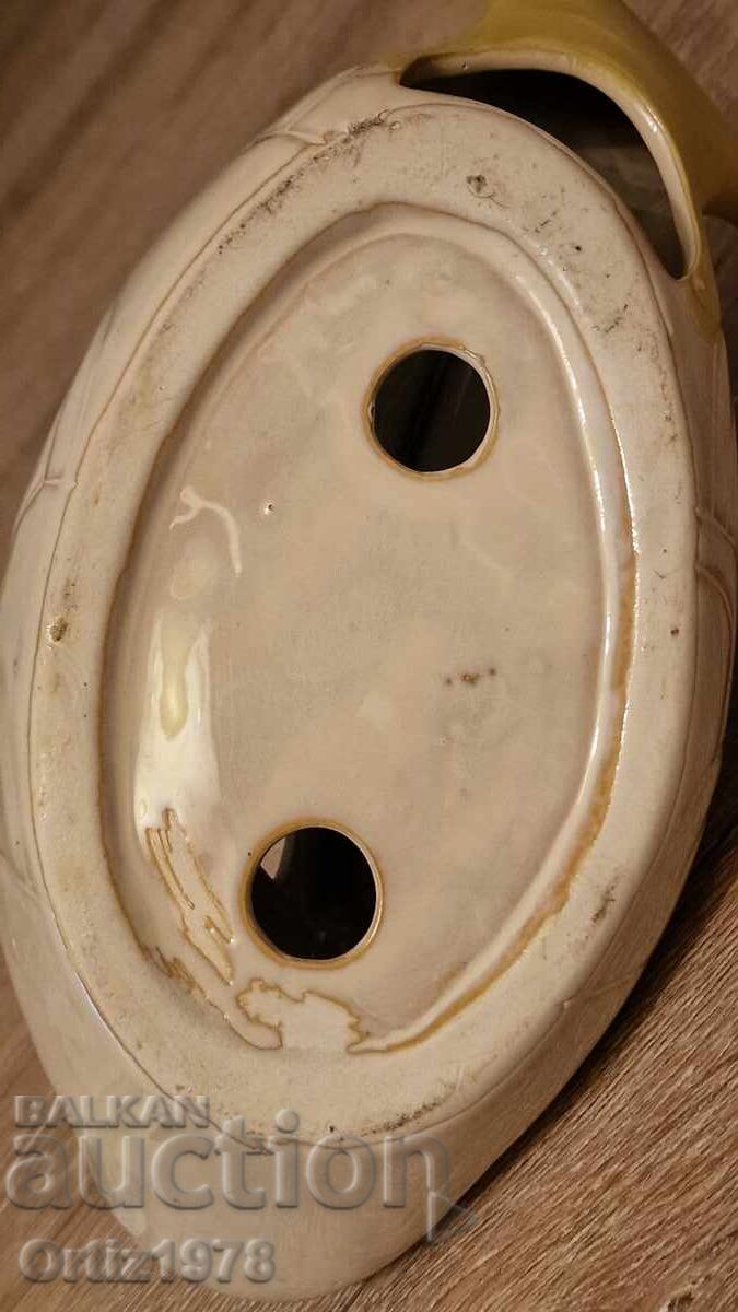 Large vintage ceramic, 1970s - fish, candlestick - 7