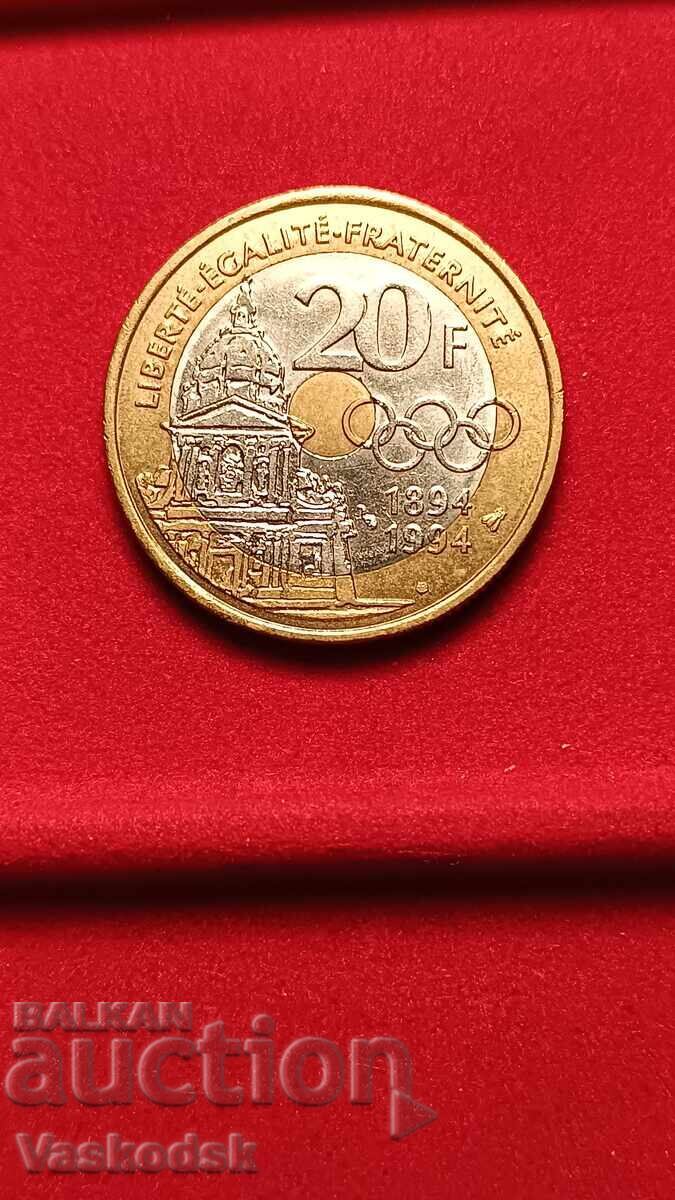 20 Francs 1994 Olympics 20 Francs 1994 Olympics