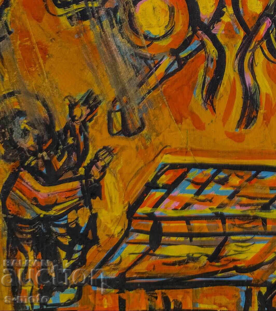 Έργο ζωγραφικής τέμπερα θρησκευτικού θέματος - 5