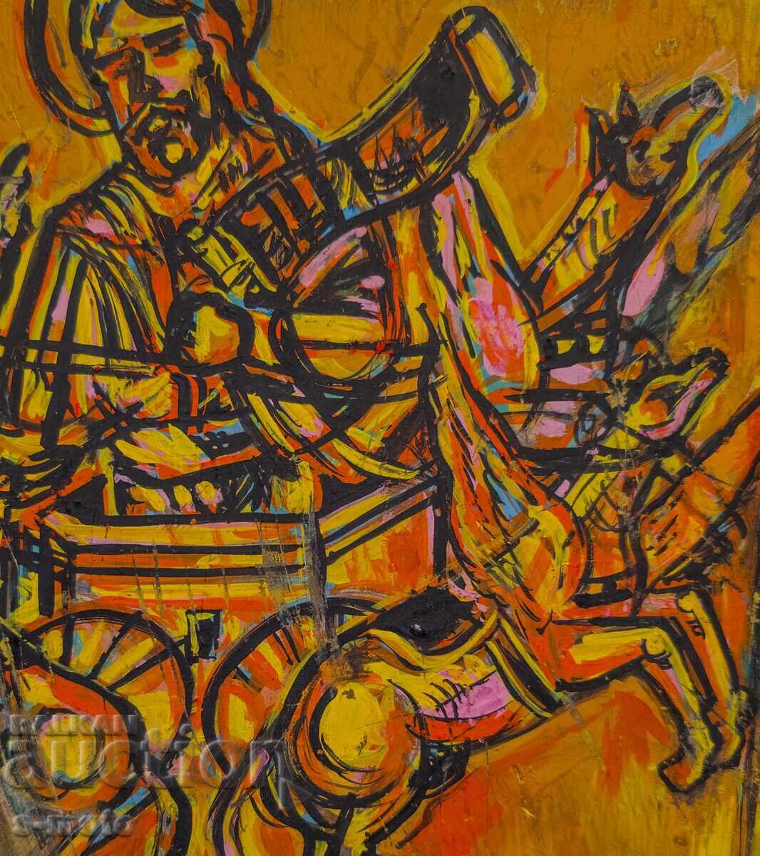 Έργο ζωγραφικής τέμπερα θρησκευτικού θέματος - 6