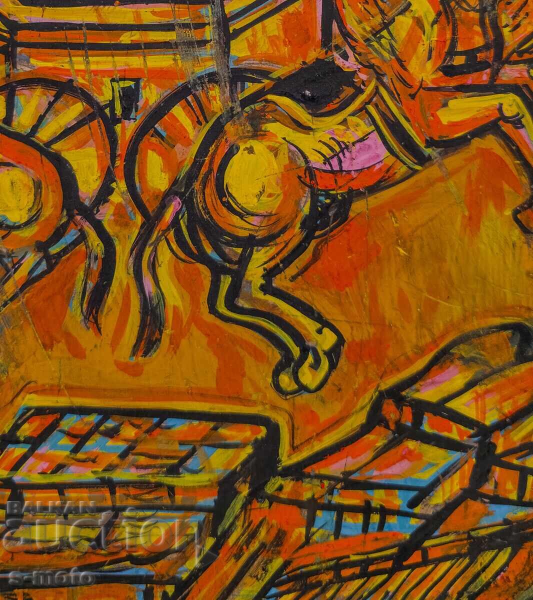 Έργο ζωγραφικής τέμπερα θρησκευτικού θέματος - 7