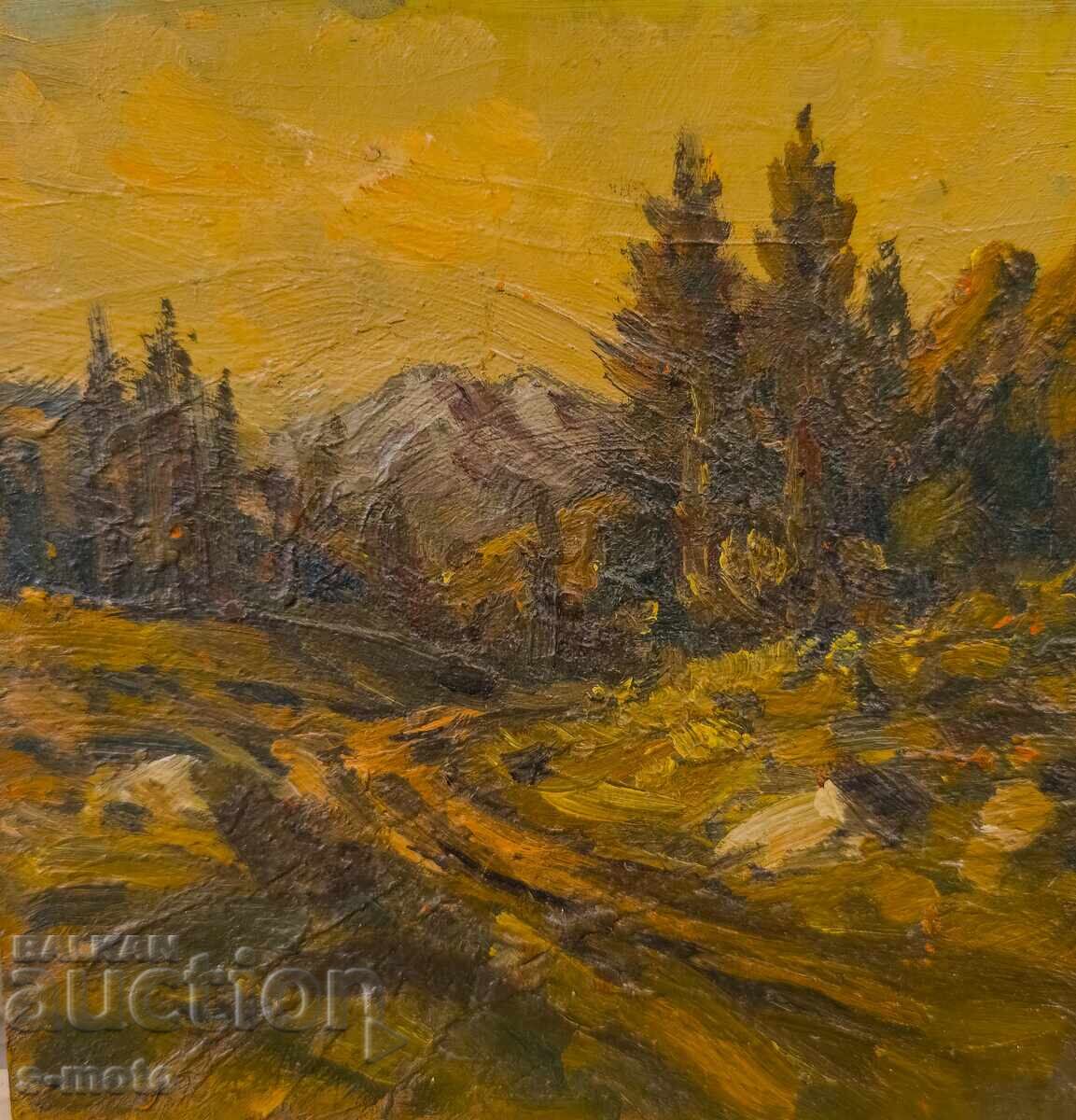 Έργο ζωγραφικής με λάδι, τοπίο με τιμή 180.00 BGN | € 92.03