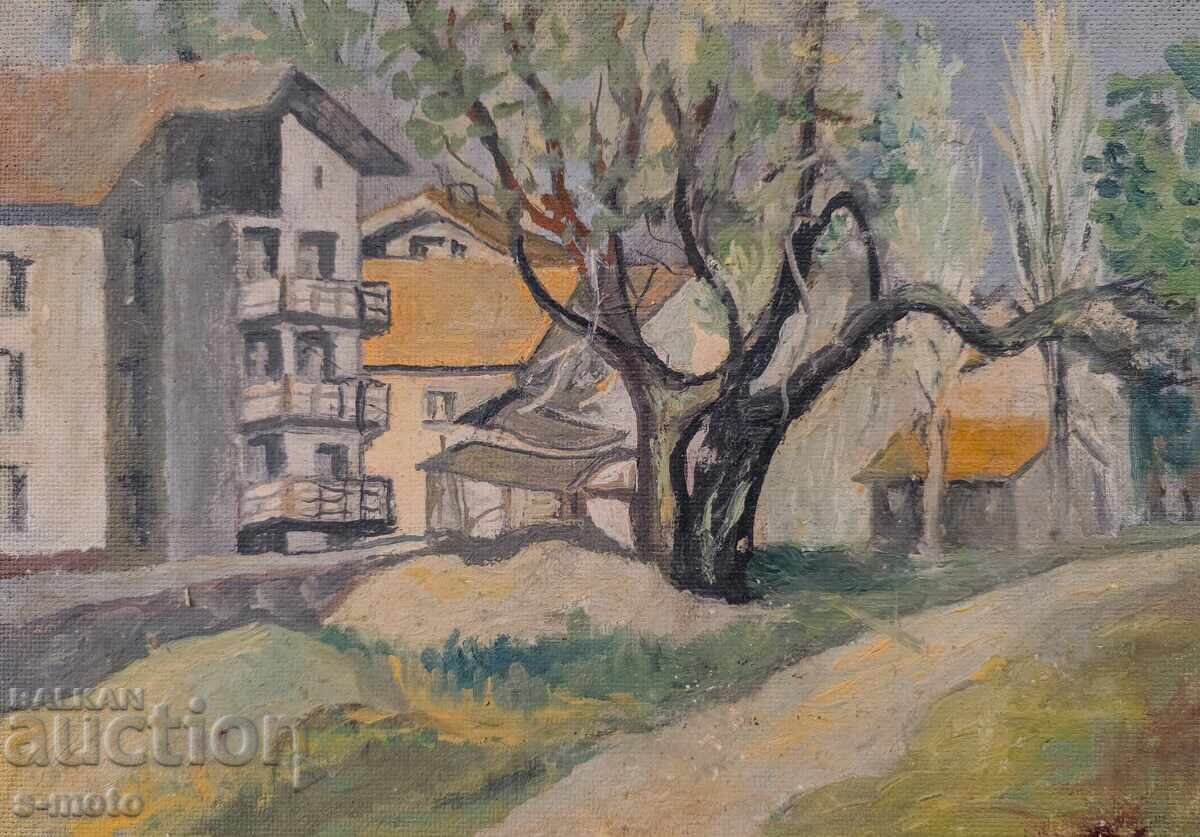 Tablou ulei, peisaj urban cu preț 200.00 BGN | € 102.26