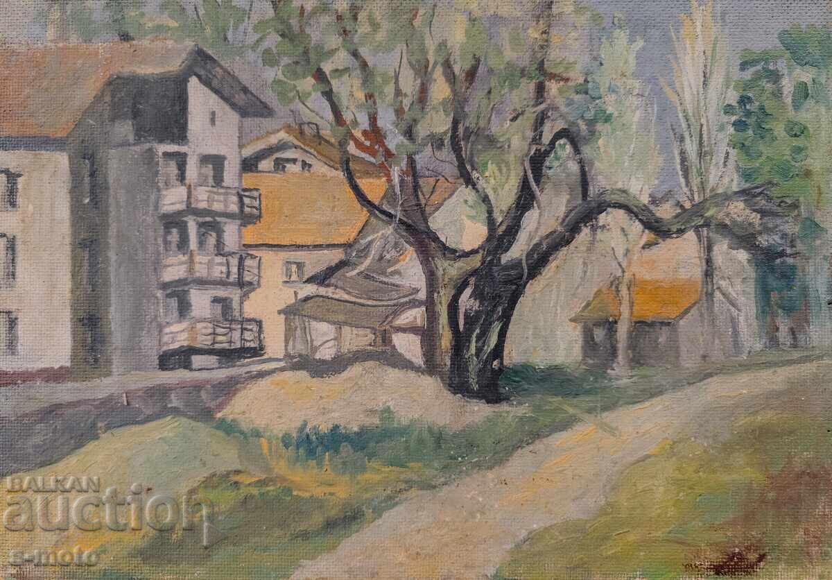 Tablou ulei, peisaj urban