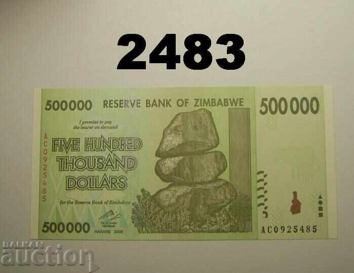 Zimbabwe 500,000 dollars 2008