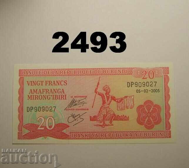 Burundi 20 Francs 2005 Burundi 20 Francs 2005