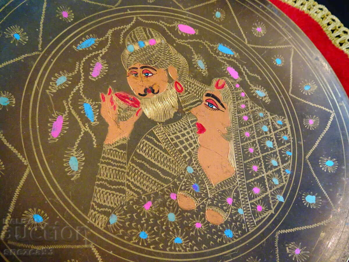 Παράδοση Χάλκινη φρουτιέρα, κούπα Βασιλιάς και Βασίλισσα, πίνακας, οικογένεια, γάμος