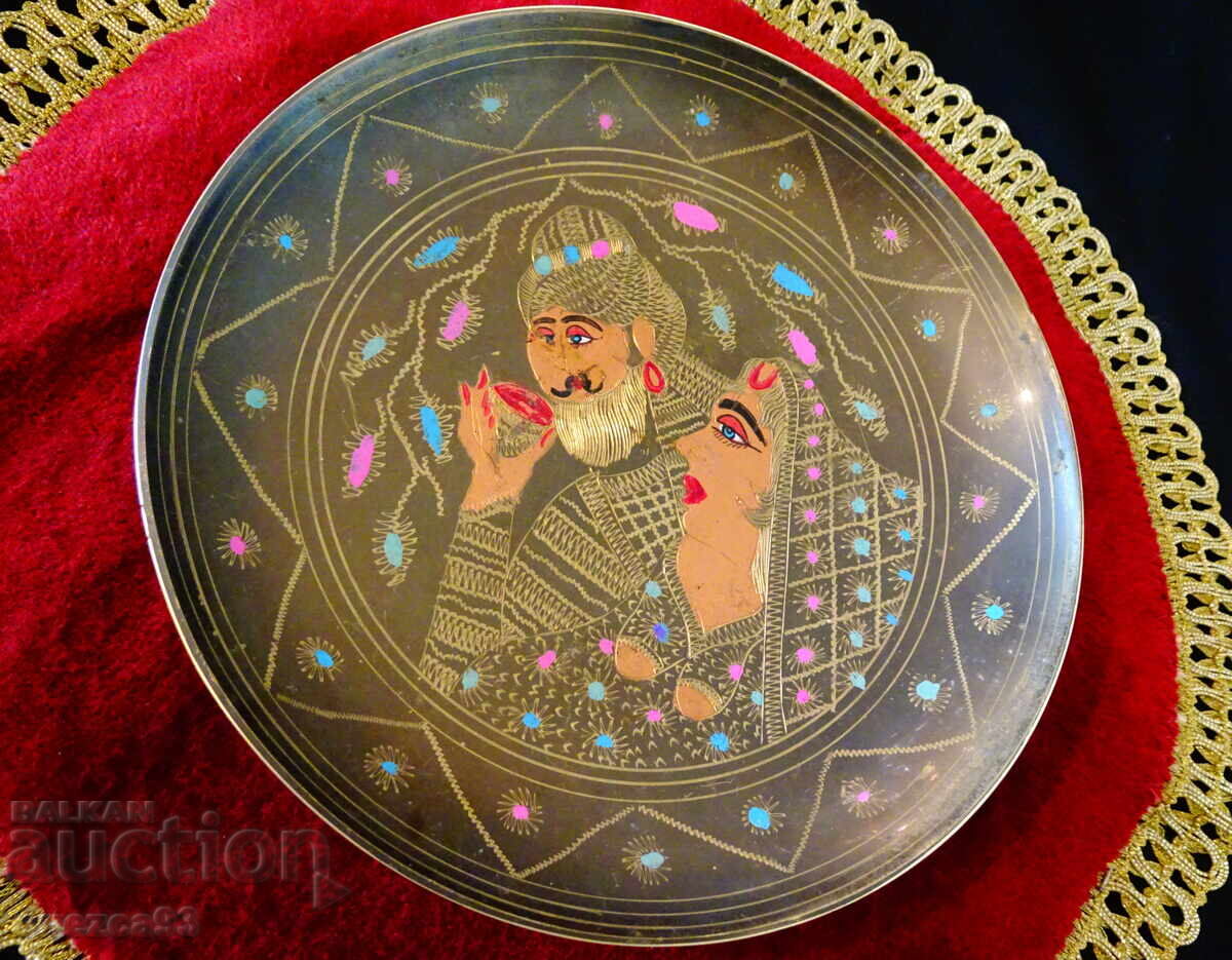 Χάλκινη φρουτιέρα, κούπα Βασιλιάς και Βασίλισσα, πίνακας, οικογένεια, γάμος - 5