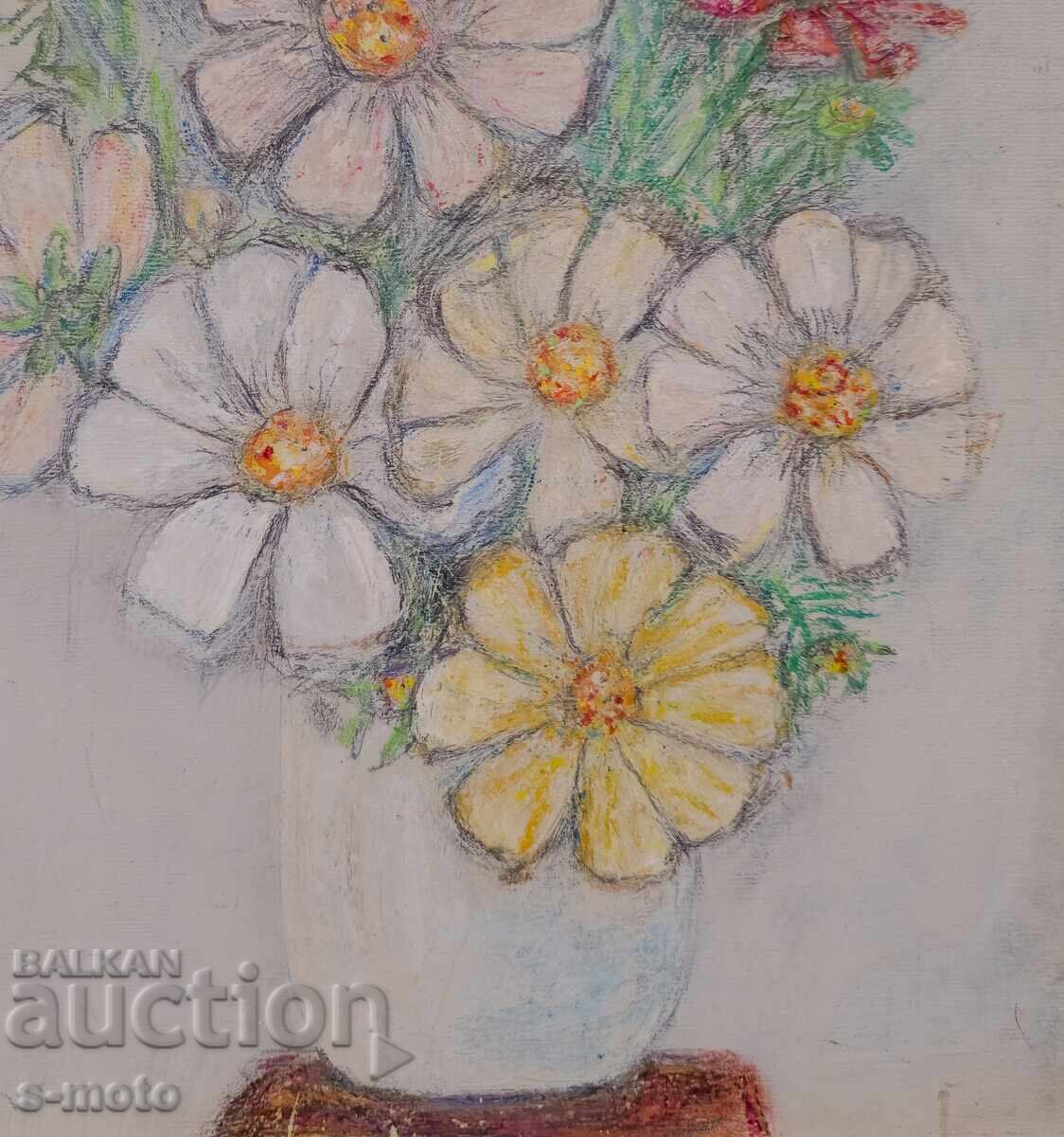 Oil painting still life with flowers with price 180.00 BGN | € 92.03