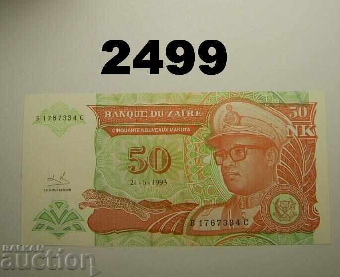 Zaire 50 Macuta 1993 Zaire 50 Macuta 1993