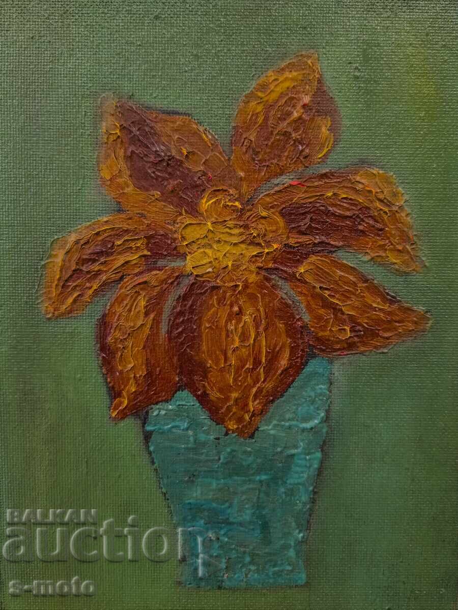 Oil painting still life with flowers with price 180.00 BGN | € 92.03