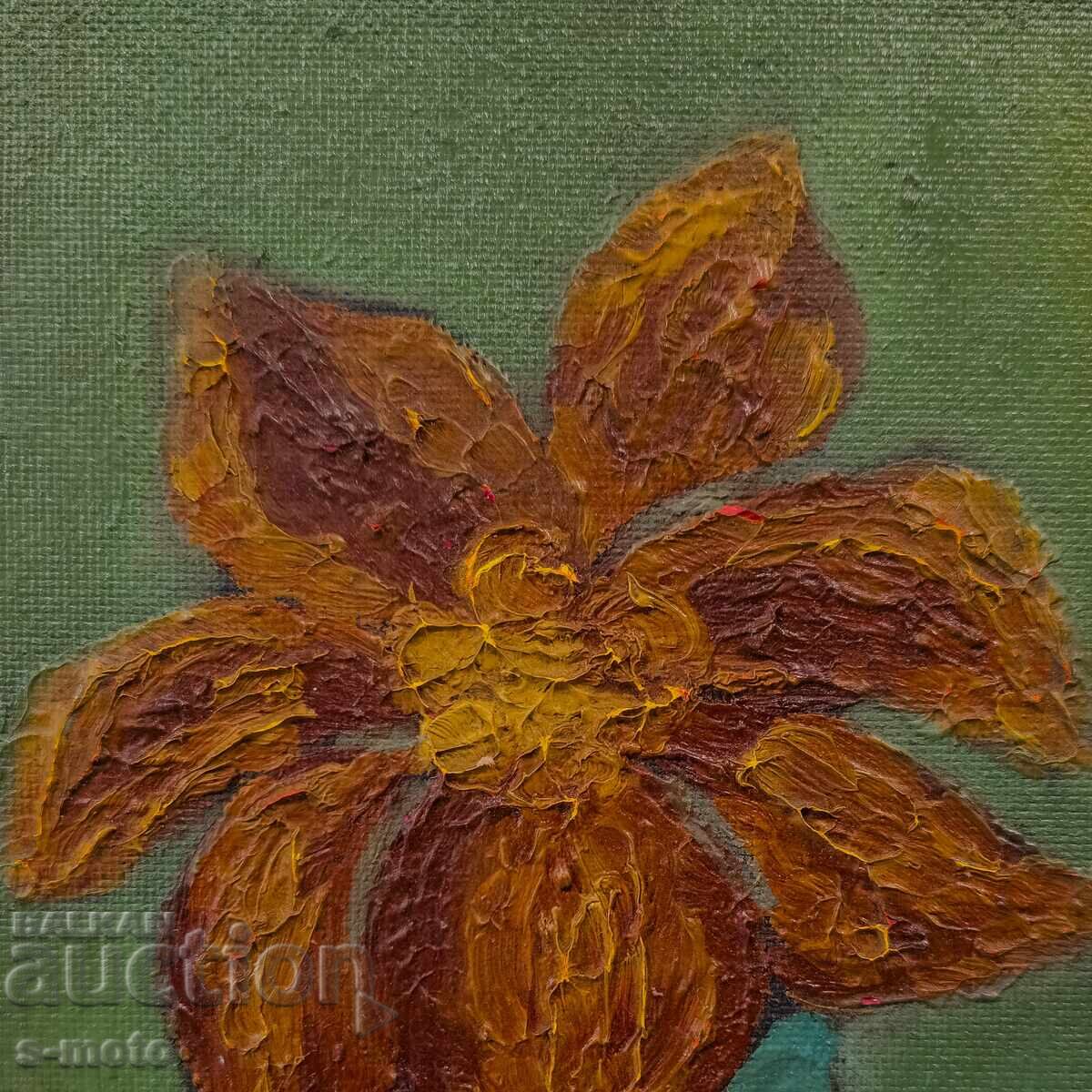 Auction  Oil painting still life with flowers