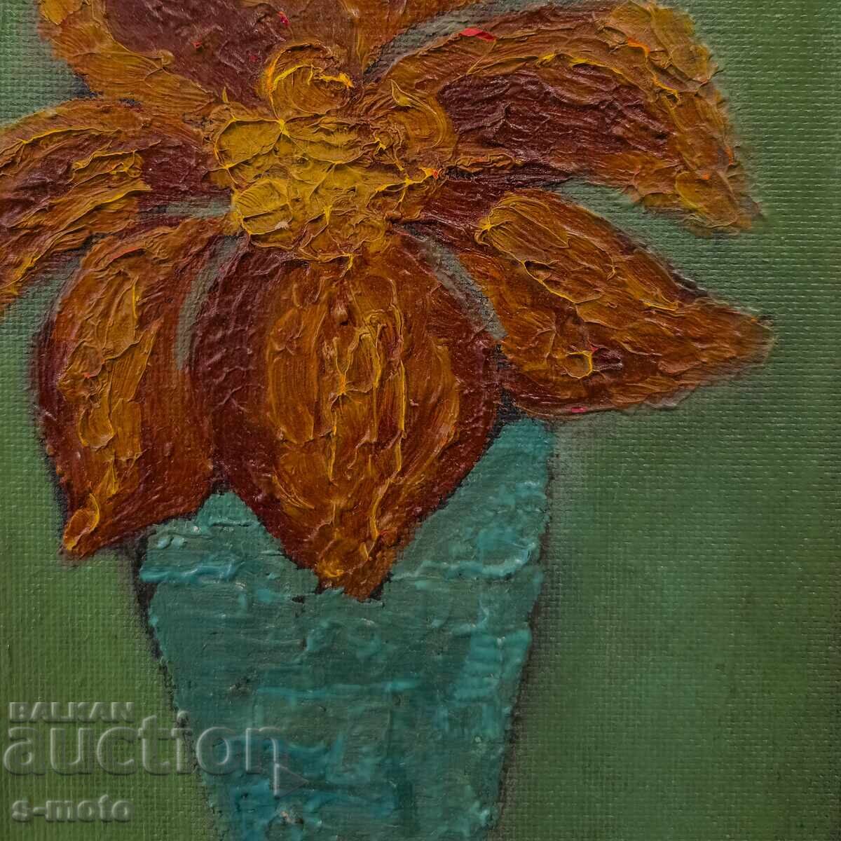 Oil painting still life with flowers - 6