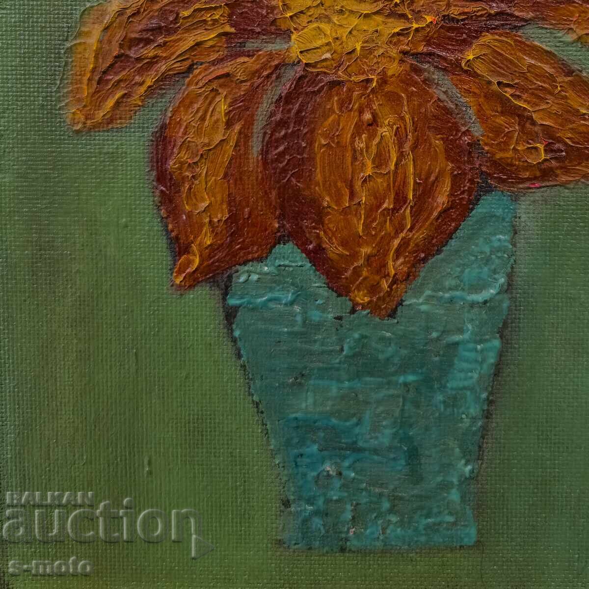 Oil painting still life with flowers - 7