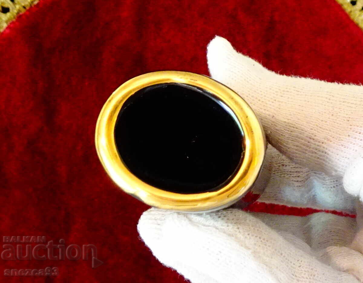 Greek porcelain lighter stand, gold - 6