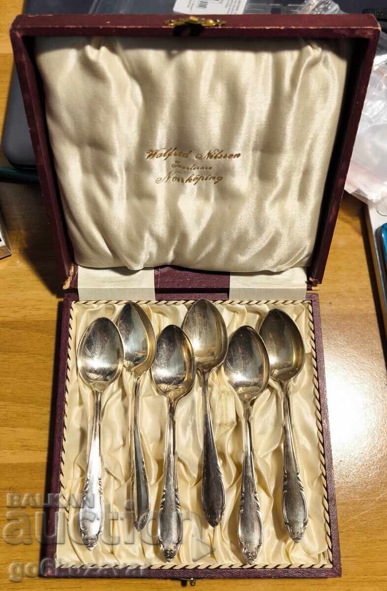 Set of old silver spoons Sweden! Silver hallmarks 0.950