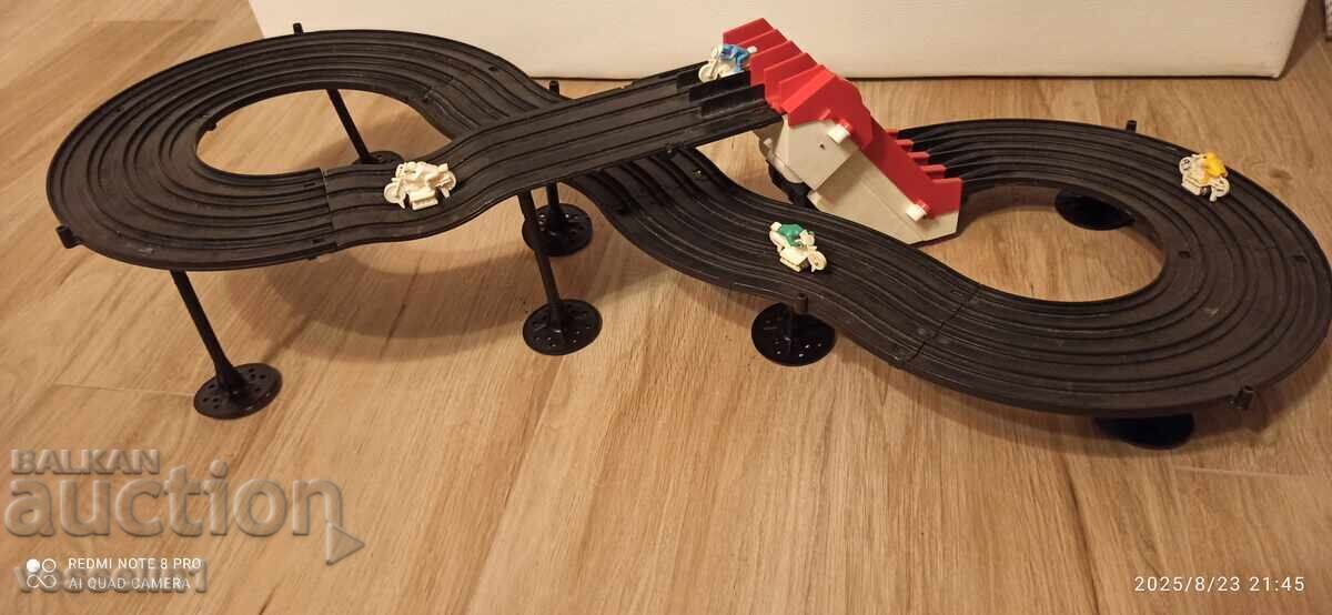 Аукцион Стара руска магнитна писта с мотористи рядка играчка соц