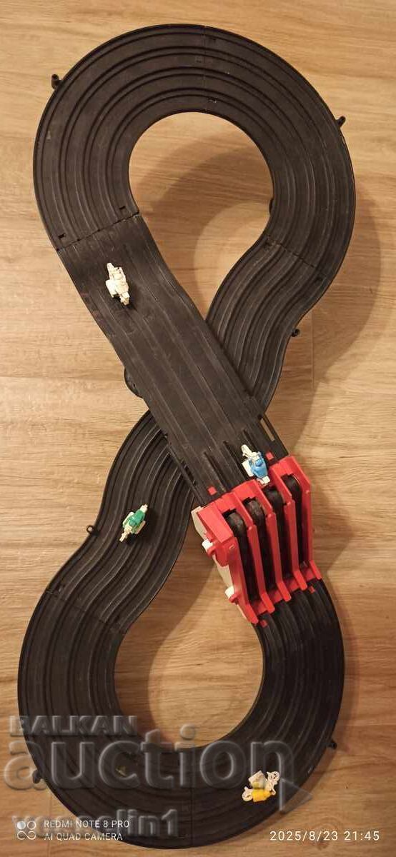 Old Russian magnetic track with motors, rare toy, Soviet