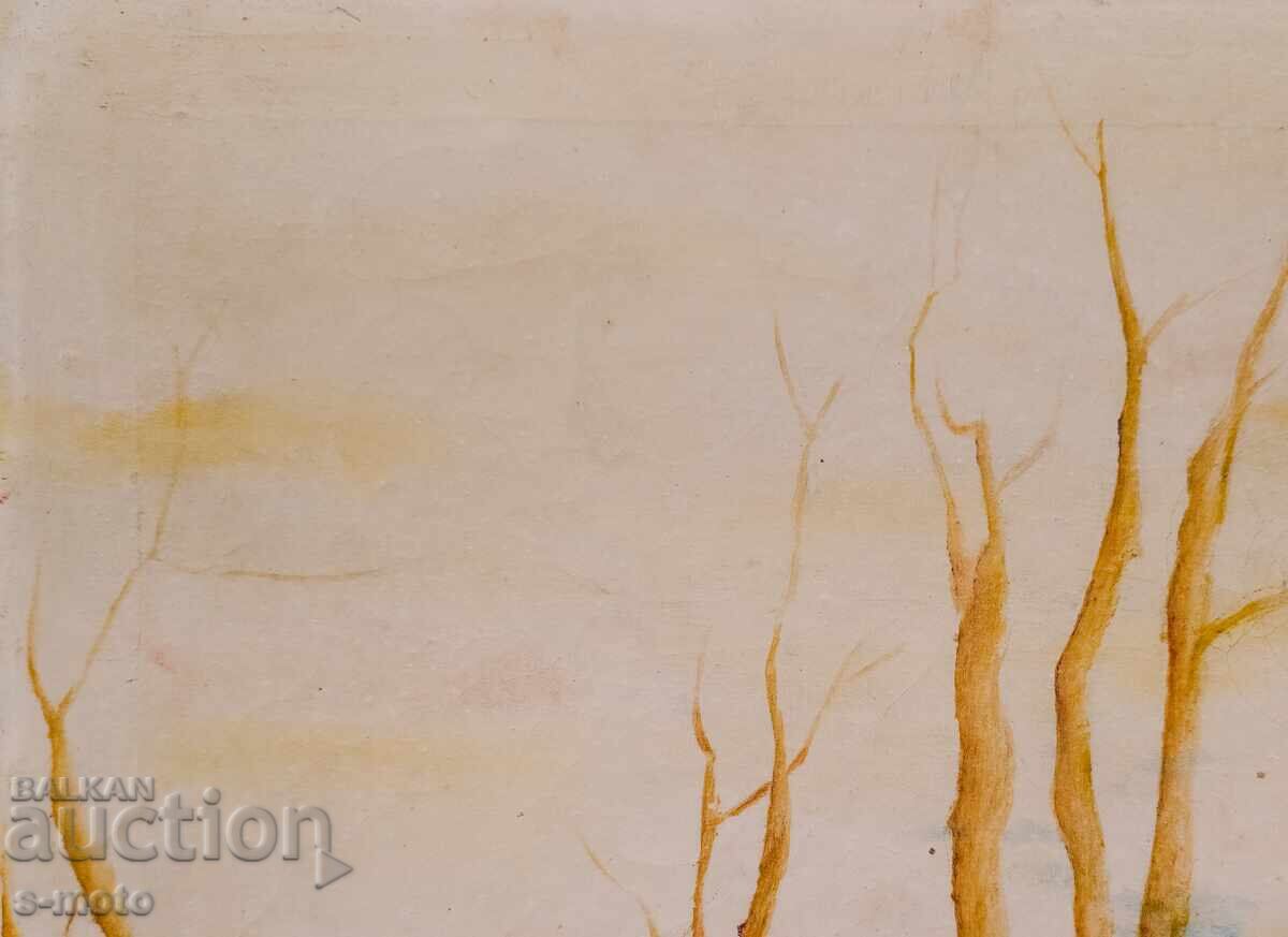 Licitație Tablou ulei pe pânză peisaj naivism Licitație Tablou ulei pe pânză peisaj naivism