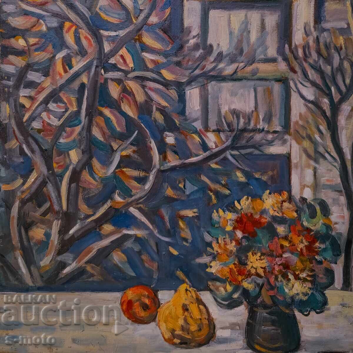 Stoyan Domuschiev/ 1935 - 2021 uleiuri pe pânză natură statică - 5 Stoyan Domuschiev/ 1935 - 2021 uleiuri pe pânză natură statică - 5