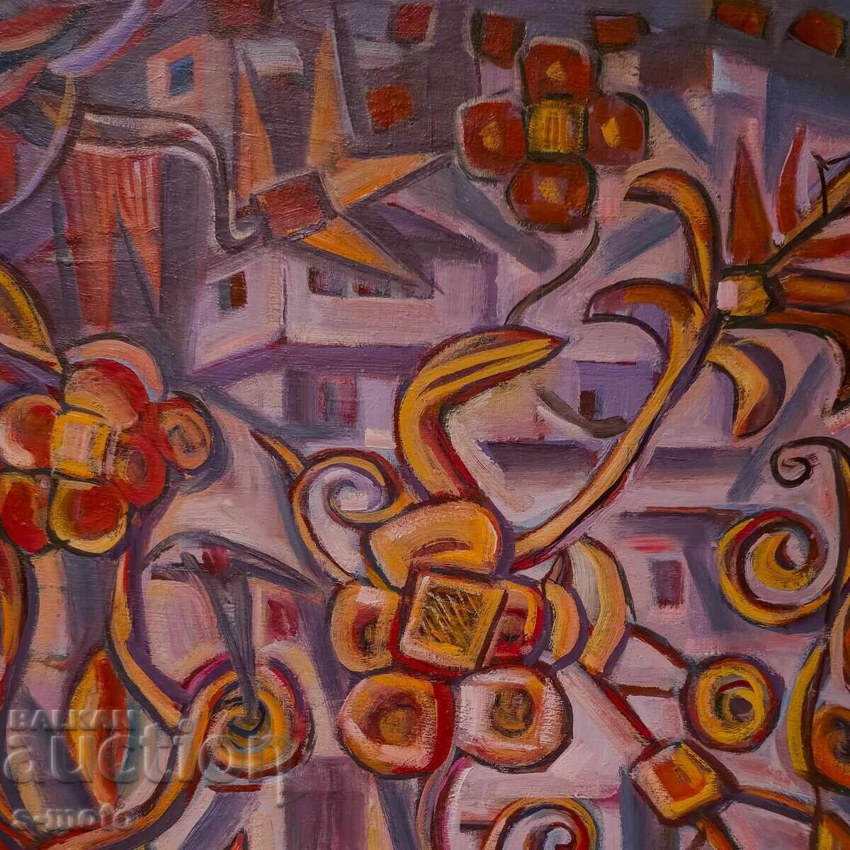 Στογιάν Ντομούστσιεφ/ 1935 - 2021 ελαιογραφία τοπίο με τιμή 1400.00 BGN | € 715.81