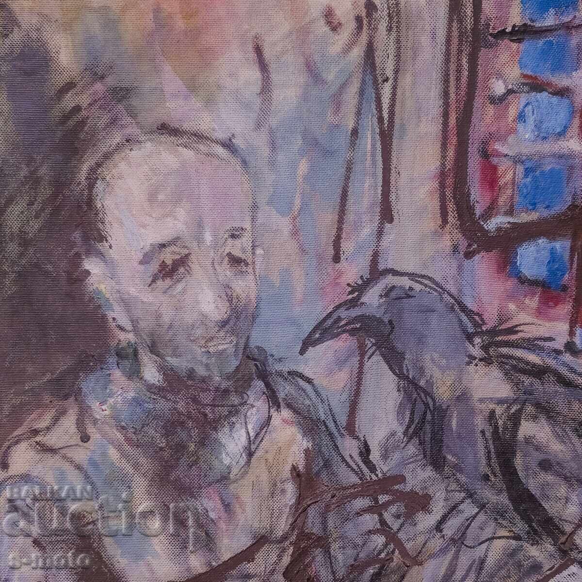 Аукцион Картина маслени бои портрет