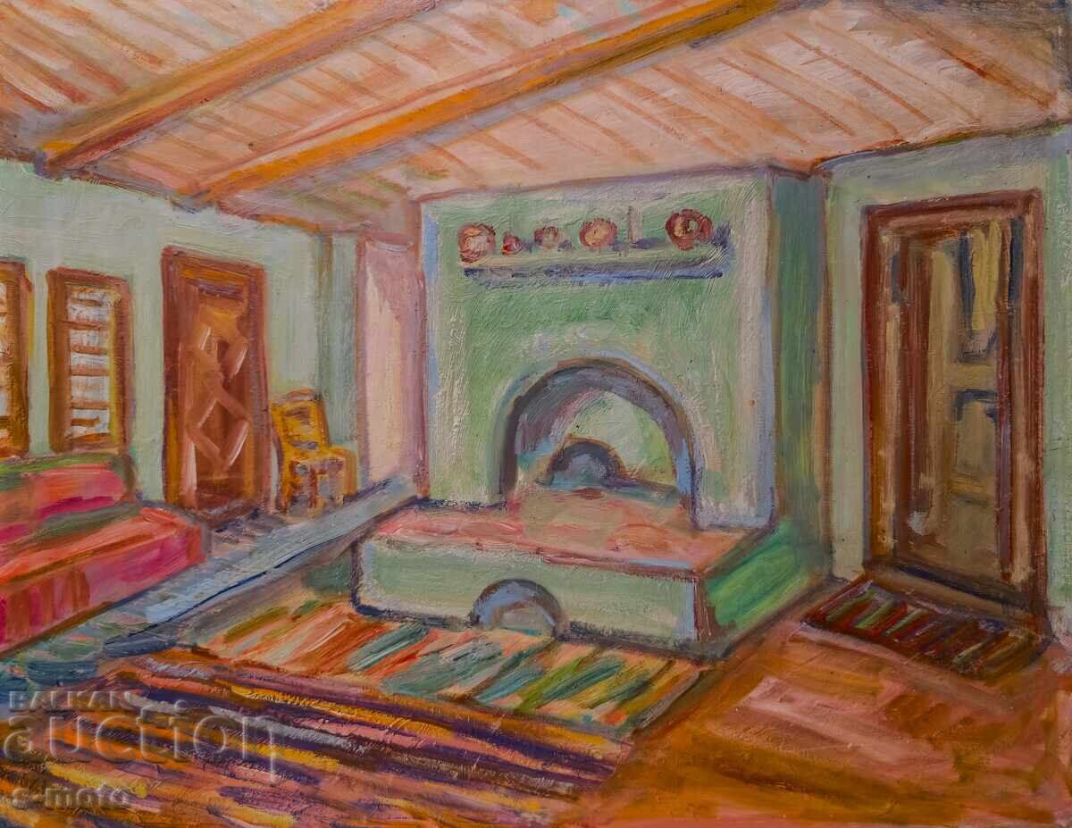 Tablou ulei pe pânză peisaj interior cu preț 500.00 BGN | € 255.65