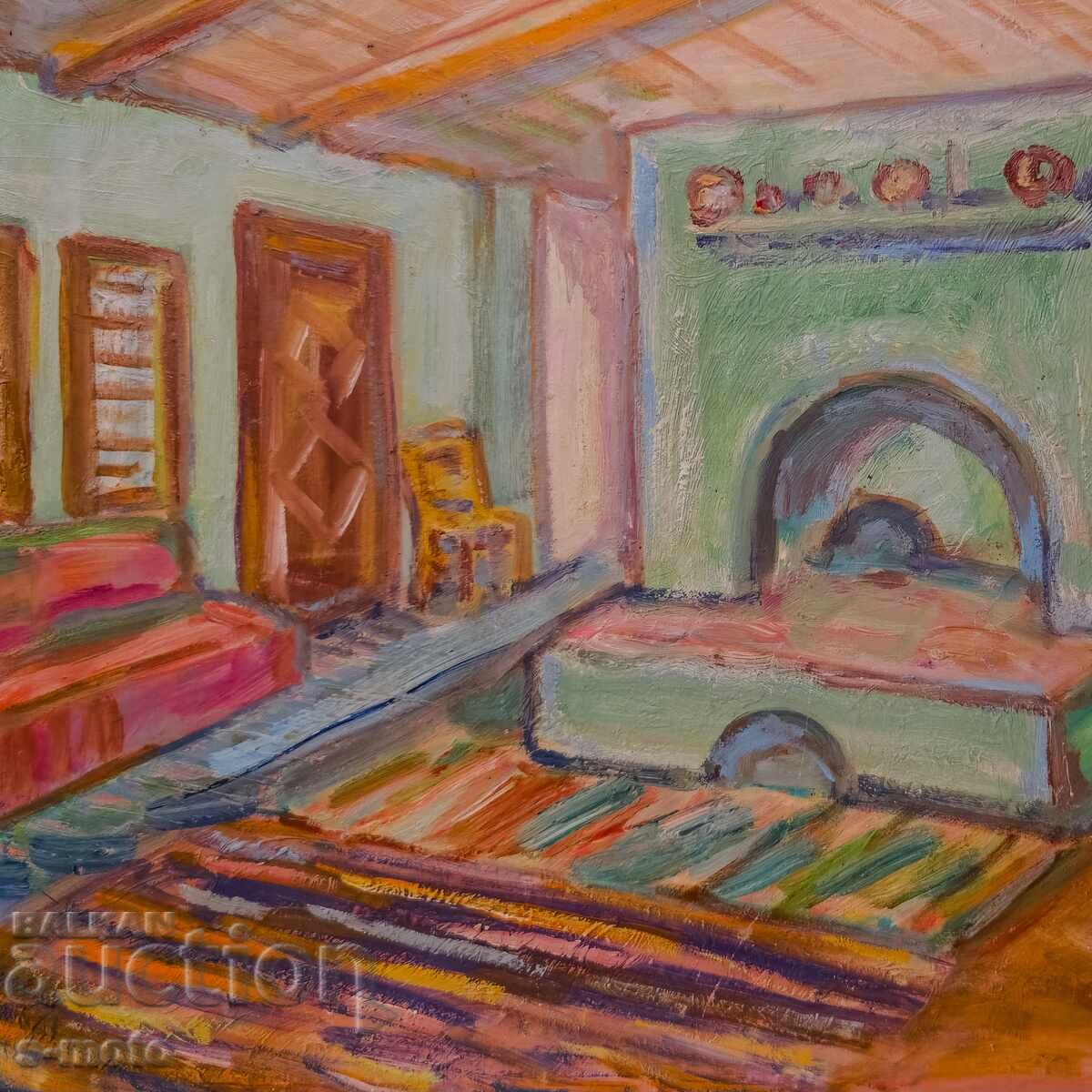 Livrarea Tablou ulei pe pânză peisaj interior