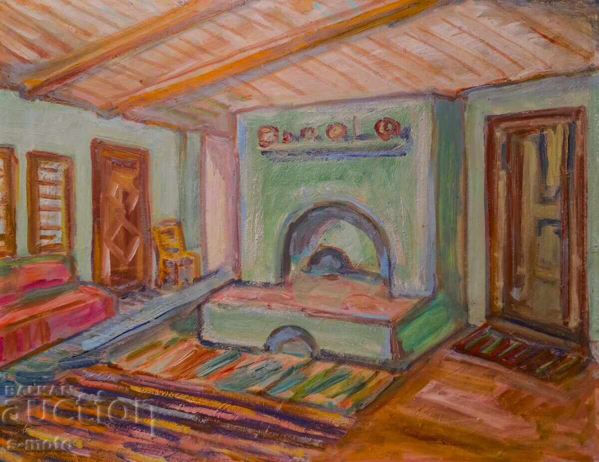 Tablou ulei pe pânză peisaj interior